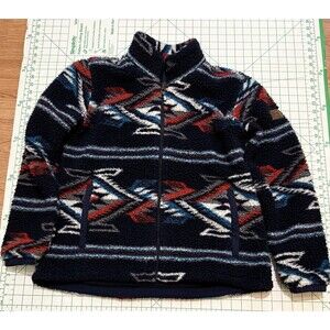 Women's XL Ariat Fleece Chimayo Jacket Centinela Aztec Sherpa Jacket Mesh Lined